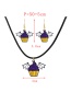 Fashion Color-2 Alloy Drip Halloween Wings Ice Cream Earrings