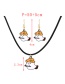 Fashion Color Alloy Drip Oil Halloween Ghost Pu Necklace