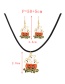 Fashion Color Alloy Drip Oil Halloween Ghost Pumpkin Pu Necklace
