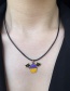 Fashion Color Alloy Drop Oil Halloween Wings Ice Cream Pu Necklace