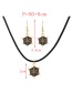 Fashion Color Alloy Drip Oil Halloween Spider Web Pu Necklace