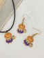 Fashion Color-2 Alloy Drop Oil Halloween Pumpkin Imp Earrings
