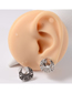Fashion Diamond Skull 8mm (2pcs) Stainless Steel Diamond Skull Piercing Amplifier