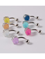 Fashion White (4) Titanium Steel Geometric Frosted Piercing Navel Nails