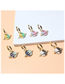 Fashion Black Copper Diamond Colorblock Planet Earrings