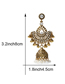 Fashion Gold Brass Diamond Geometric Tassel Drop Earrings