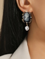 Fashion Gold 3d Embossed Beauty Pearl Stud Earrings