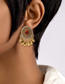 Fashion Red Alloy Diamond Geometric Bell Stud Earrings