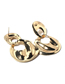 Fashion Gold Alloy Geometric Hollow Stud Earrings