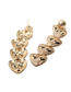 Fashion Gold Alloy Geometric Heart Earrings