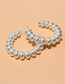 Fashion Creamy-white Geometric Pearl C-shaped Earrings