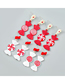 Fashion Red Flower Alloy Spray Painted Candy Floral Stud Earrings