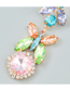 Fashion Color Alloy Diamond Geometric Drop Earrings