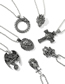 Fashion Xl2899 (2 Pairs) Alloy Geometric Skull Octopus Necklace