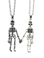 Fashion Skull Necklace 1 (10 Pairs) Alloy Geometric Skull Ghost Holding Hand Necklace Set