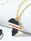 Fashion Republic Of Sudan Map (5 Pairs) Alloy Geometric Map Necklace