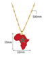 Fashion Sierra Leone Map (5 Pairs) Alloy Geometric Map Necklace