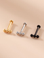Fashion 1# Stainless Steel Ball Bead Insertion Piercing Lip Nail