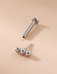 Fashion 3# Stainless Steel Ball Bead Insertion Piercing Lip Nail