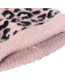 Fashion Black Wool Mink Leopard Print Hood