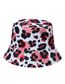 Fashion Pink Polyester Gradient Leopard Bucket Hat
