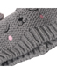 Fashion Grey Wool Knitted Double Wool Ball Cartoon Pullover Cap
