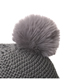 Fashion Grey Wool Knitted Double Wool Ball Cartoon Pullover Cap