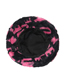Fashion Rose Red Letter Print Faux Rabbit Bucket Hat