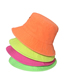 Fashion Fluorescent Orange Cotton Air Eye Bucket Hat