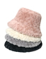 Fashion Pink Faux Rabbit Bucket Hat