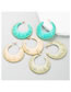 Fashion Blue Alloy Raffia C-shaped Earrings