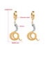 Fashion Serpentine Titanium Diamond Snake Panel Earrings