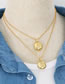 Fashion Girl Girl's Round Necklace With Brass And Diamonds