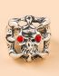 Fashion Silver Alloy Diamond Claw Skull Ring