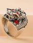 Fashion Silver Alloy Diamond Dragon Ring
