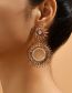 Fashion Turmeric Geometric Diamond Round Stud Earrings
