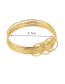 Fashion Gold Alloy Rhinestone Geometric Closed Bracelet Set