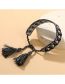 Fashion Black Fabric Geometric Braided Pull Bracelet