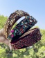 Fashion Brown Fabric Alloy Diamond Flower Headband