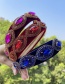 Fashion Color Fabric Alloy Diamond-studded Water Drop Headband