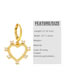 Fashion B Brass Diamond Heart Earrings