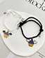 Fashion Color Alloy Drip Oil Halloween Wings Ice Cream Love Magnetic Black And White Woven Bracelet