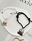 Fashion Color Alloy Drip Oil Halloween Goblin Pumpkin Love Magnetic Black And White Woven Bracelet