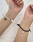 Fashion Color Alloy Drip Oil Halloween Spider Web Love Magnetic Black And White Braided Bracelet