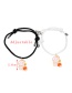 Fashion Color Alloy Drop Oil Halloween Mummy Pumpkin Love Magnetic Black And White Braided Bracelet