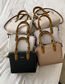Fashion Beige Pu Large Capacity Messenger Bag