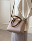 Fashion Beige Pu Large Capacity Messenger Bag