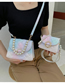 Fashion Colorful Trumpet Pu Gradient Diamond Pearl Lock Flap Crossbody Bag