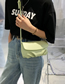 Fashion Light Green Pleated Flap Crossbody Bag