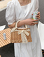 Fashion Hand-held Silk Scarf Straw Lace Tote